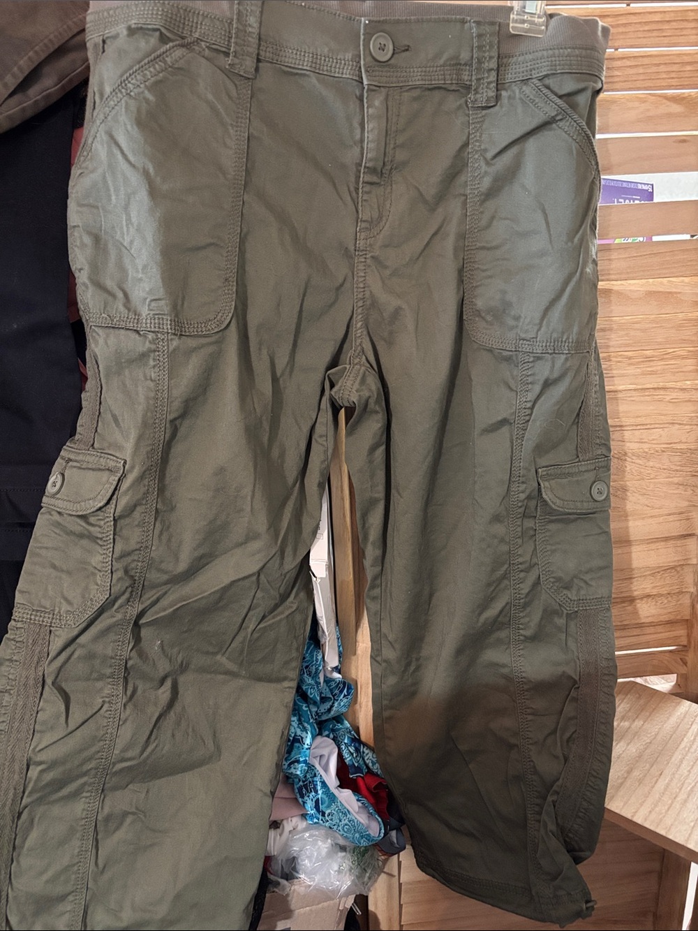 Style and company vintage Cargo Hiking Pants in Olive Green 10